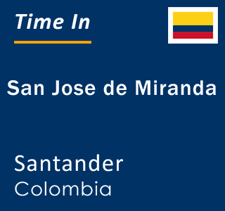 Current local time in San Jose de Miranda, Santander, Colombia