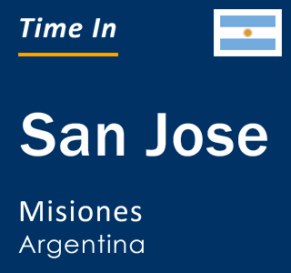 Current local time in San Jose, Misiones, Argentina