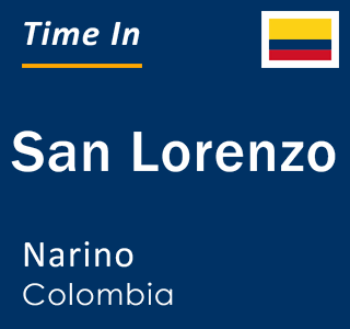 Current local time in San Lorenzo, Narino, Colombia