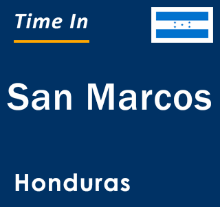 Current local time in San Marcos, Honduras