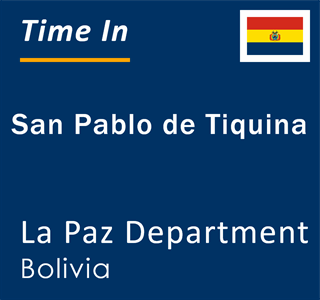 Current local time in San Pablo de Tiquina, La Paz Department, Bolivia