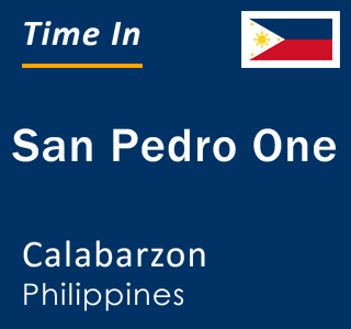 Current local time in San Pedro One, Calabarzon, Philippines