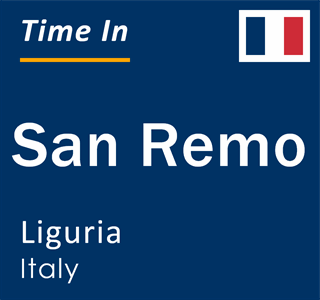 Current time in San Remo, Liguria, Italy