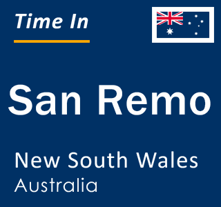Current local time in San Remo, New South Wales, Australia