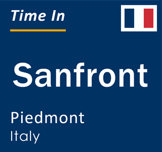 Current local time in Sanfront, Piedmont, Italy