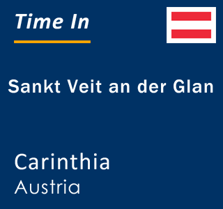 Current local time in Sankt Veit an der Glan, Carinthia, Austria
