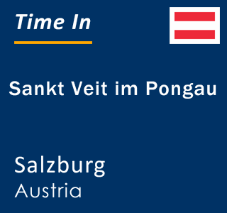 Current time in Sankt Veit im Pongau, Salzburg, Austria