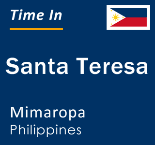 Current local time in Santa Teresa, Mimaropa, Philippines