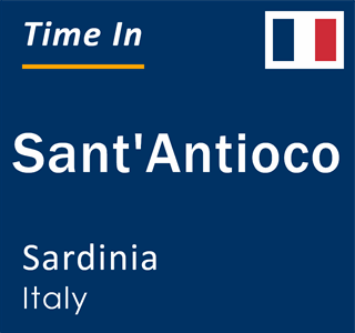 Current local time in Sant'Antioco, Sardinia, Italy