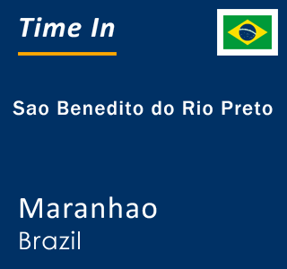 Current local time in Sao Benedito do Rio Preto, Maranhao, Brazil
