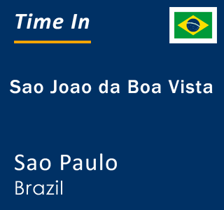 Current local time in Sao Joao da Boa Vista, Sao Paulo, Brazil