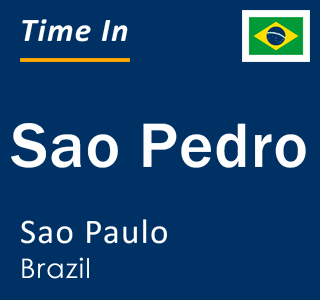 Current local time in Sao Pedro, Sao Paulo, Brazil