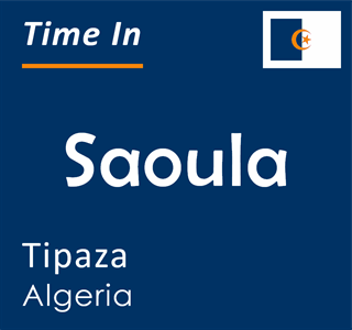 Current time in Saoula, Tipaza, Algeria