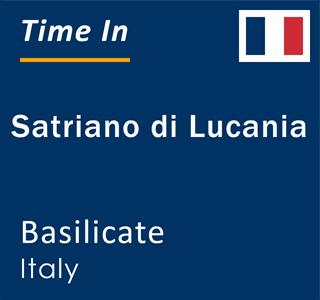 Current local time in Satriano di Lucania, Basilicate, Italy