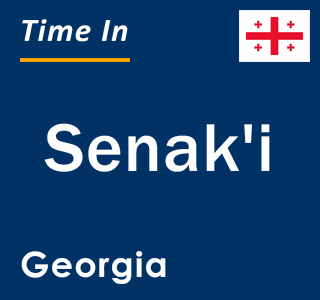 Current local time in Senak'i, Georgia