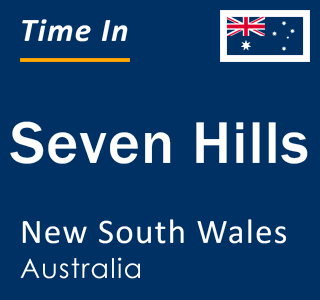 Current local time in Seven Hills, New South Wales, Australia
