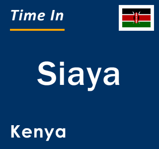 Current time in Siaya, Kenya