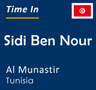 Current time in Sidi Ben Nour, Al Munastir, Tunisia
