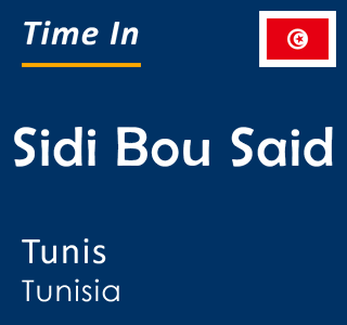 Current time in Sidi Bou Said, Tunis, Tunisia