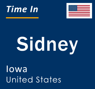 Current local time in Sidney, Iowa, United States