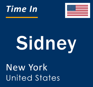 Current local time in Sidney, New York, United States