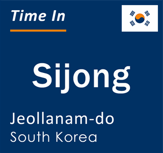 Current local time in Sijong, Jeollanam-do, South Korea