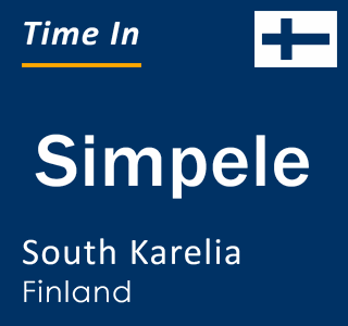 Current local time in Simpele, South Karelia, Finland