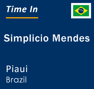 Current local time in Simplicio Mendes, Piaui, Brazil