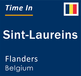 Current local time in Sint-Laureins, Flanders, Belgium