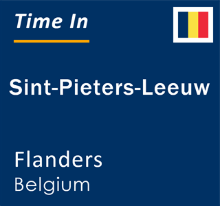 Current local time in Sint-Pieters-Leeuw, Flanders, Belgium