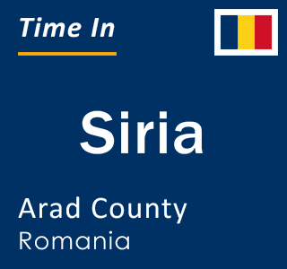 Current local time in Siria, Arad County, Romania