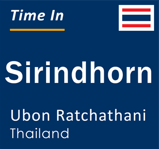 Current local time in Sirindhorn, Ubon Ratchathani, Thailand