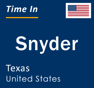 Current local time in Snyder, Texas, United States