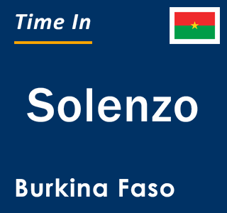 Current local time in Solenzo, Burkina Faso