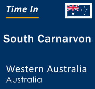 Current local time in South Carnarvon, Western Australia, Australia