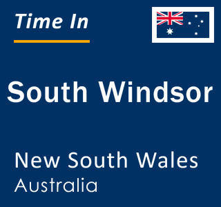 Current local time in South Windsor, New South Wales, Australia