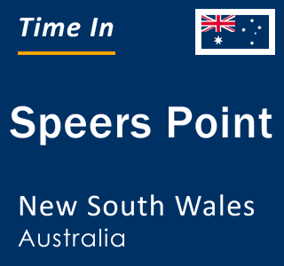Current local time in Speers Point, New South Wales, Australia