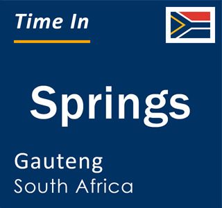 Current local time in Springs, Gauteng, South Africa
