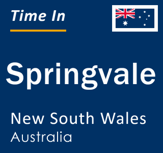 Current local time in Springvale, New South Wales, Australia