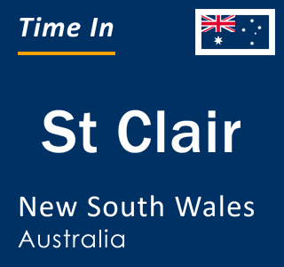 Current local time in St Clair, New South Wales, Australia