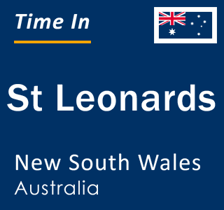 Current local time in St Leonards, New South Wales, Australia