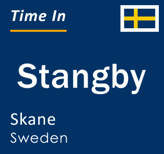 Current local time in Stangby, Skane, Sweden