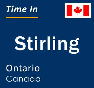 Current local time in Stirling, Ontario, Canada