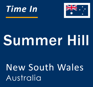 Current local time in Summer Hill, New South Wales, Australia
