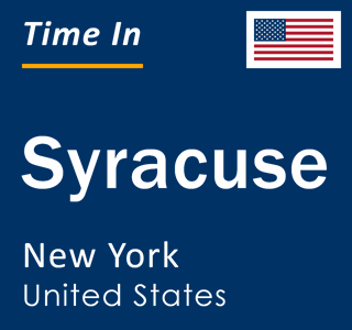 Current time in Syracuse, New York, United States