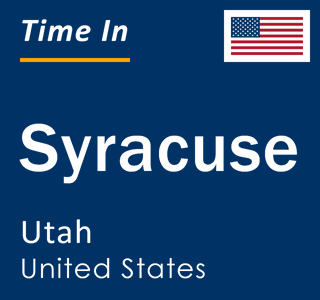 Current time in Syracuse, Utah, United States
