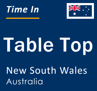 Current local time in Table Top, New South Wales, Australia