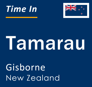 Current local time in Tamarau, Gisborne, New Zealand