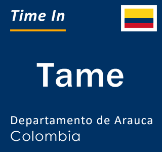 Current local time in Tame, Departamento de Arauca, Colombia