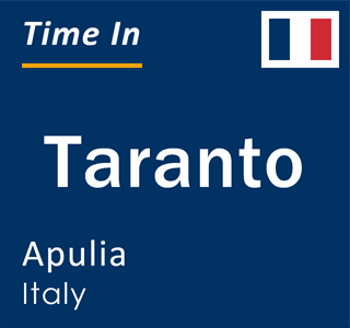 Current time in Taranto, Apulia, Italy